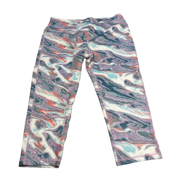 Pro-player Capri Leggings Women's Medium Multicolor Tie-Dye Stretch Performance - Picture 1 of 6